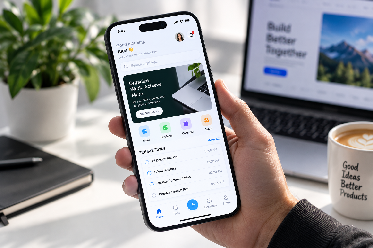 Mobile product experience on a smartphone